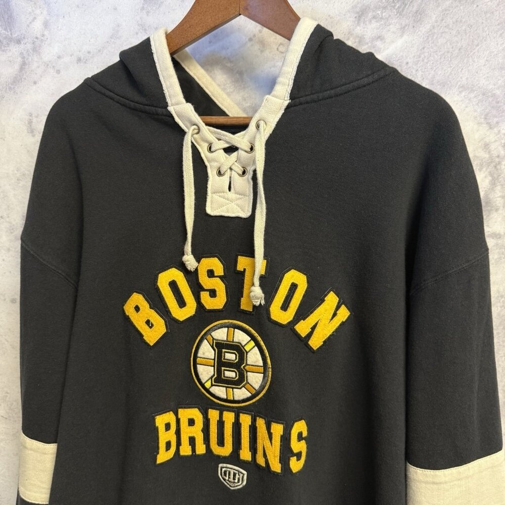 Old Time Hockey Boston Bruins Hoodie Sweatshirt Mens Large Black NHL OTH